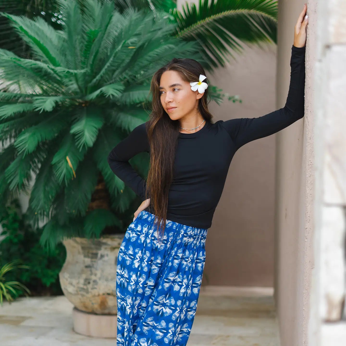 Black Hatha Long Sleeve Athleisure Top