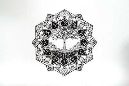 Taurus Zodiac Mandala Print