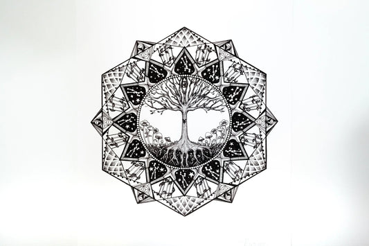 Taurus Zodiac Mandala Print