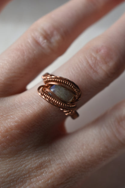 Coiled Labradorite Ring (7)