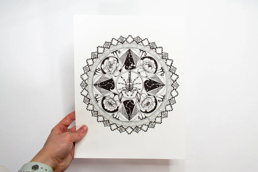 Scorpio Zodiac Mandala Print