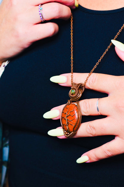 Red Jasper Tree of Life Pendant