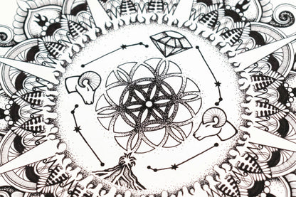 Aries Zodiac Mandala Print