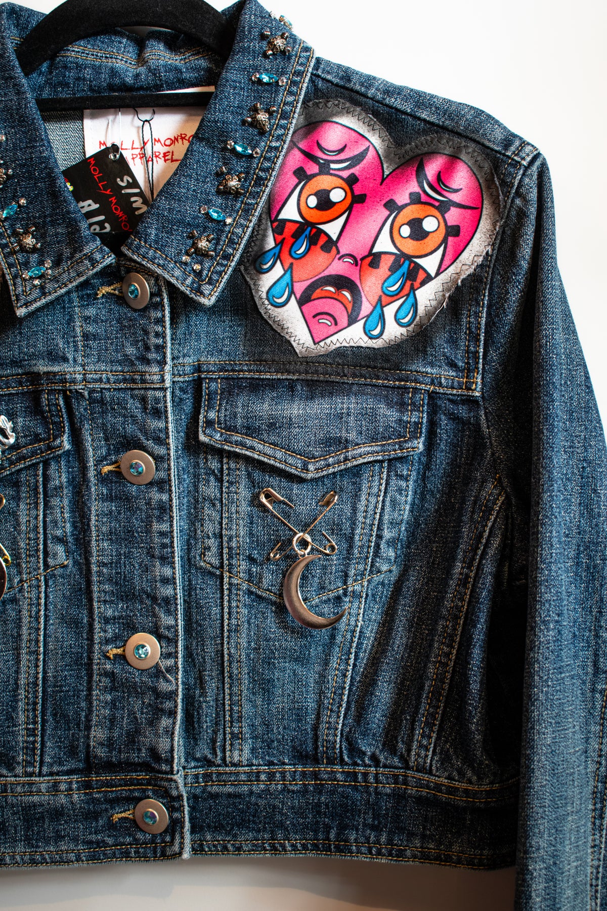 Crying Hearts Denim Blazer