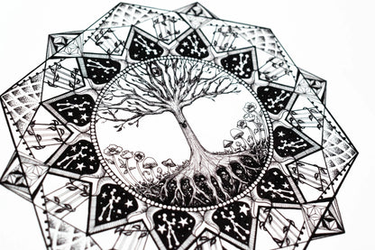 Taurus Zodiac Mandala Print