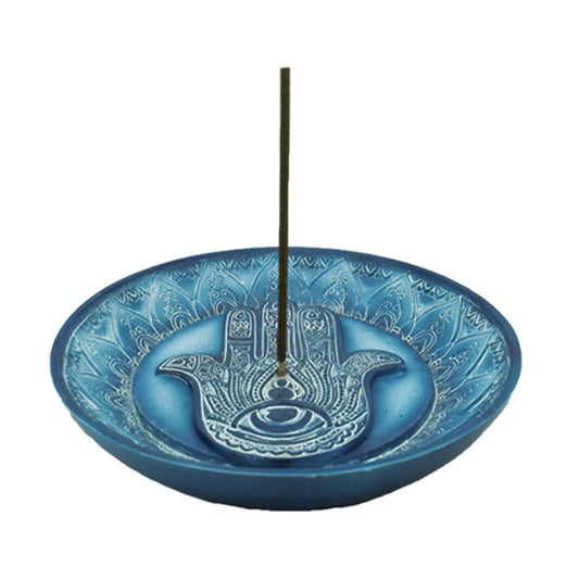 Blue Hamsa Hand Incense Holder