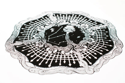 Aquarius Zodiac Mandala Print