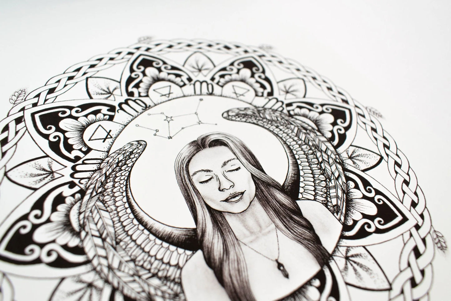 Virgo Zodiac Mandala Print