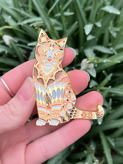 Cuddly Cat Pins - Creamsicle