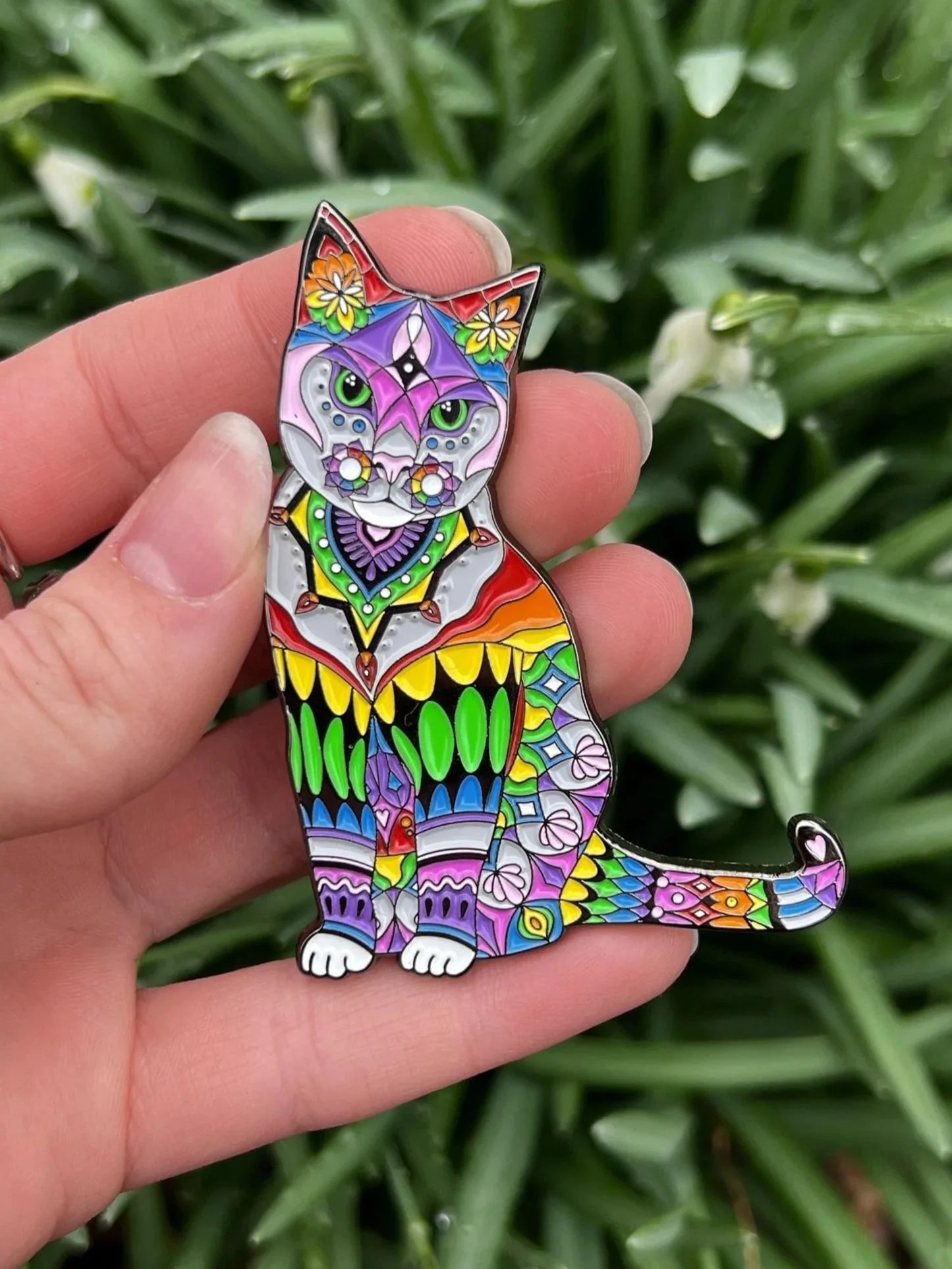 Cuddly Cat Pins - Rainbow