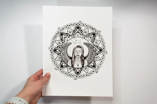 Virgo Zodiac Mandala Print