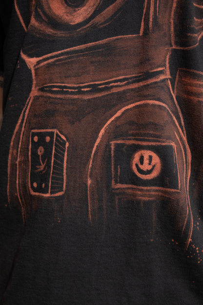 Moon Rabbit Bleach Dye T Shirt