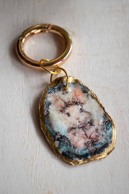 Oyster Shell Bag Charm (Bunny)
