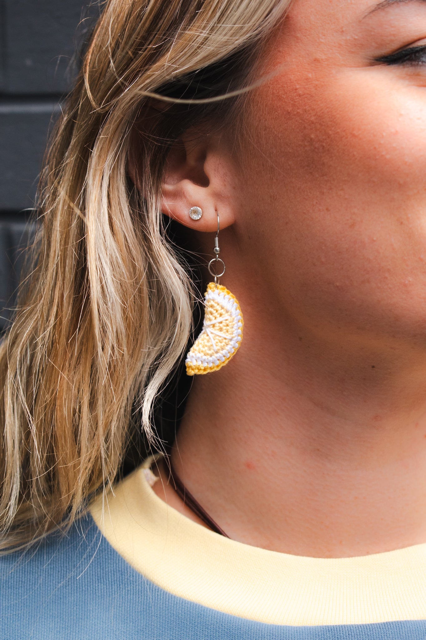 Crotchet Lemon Earrings