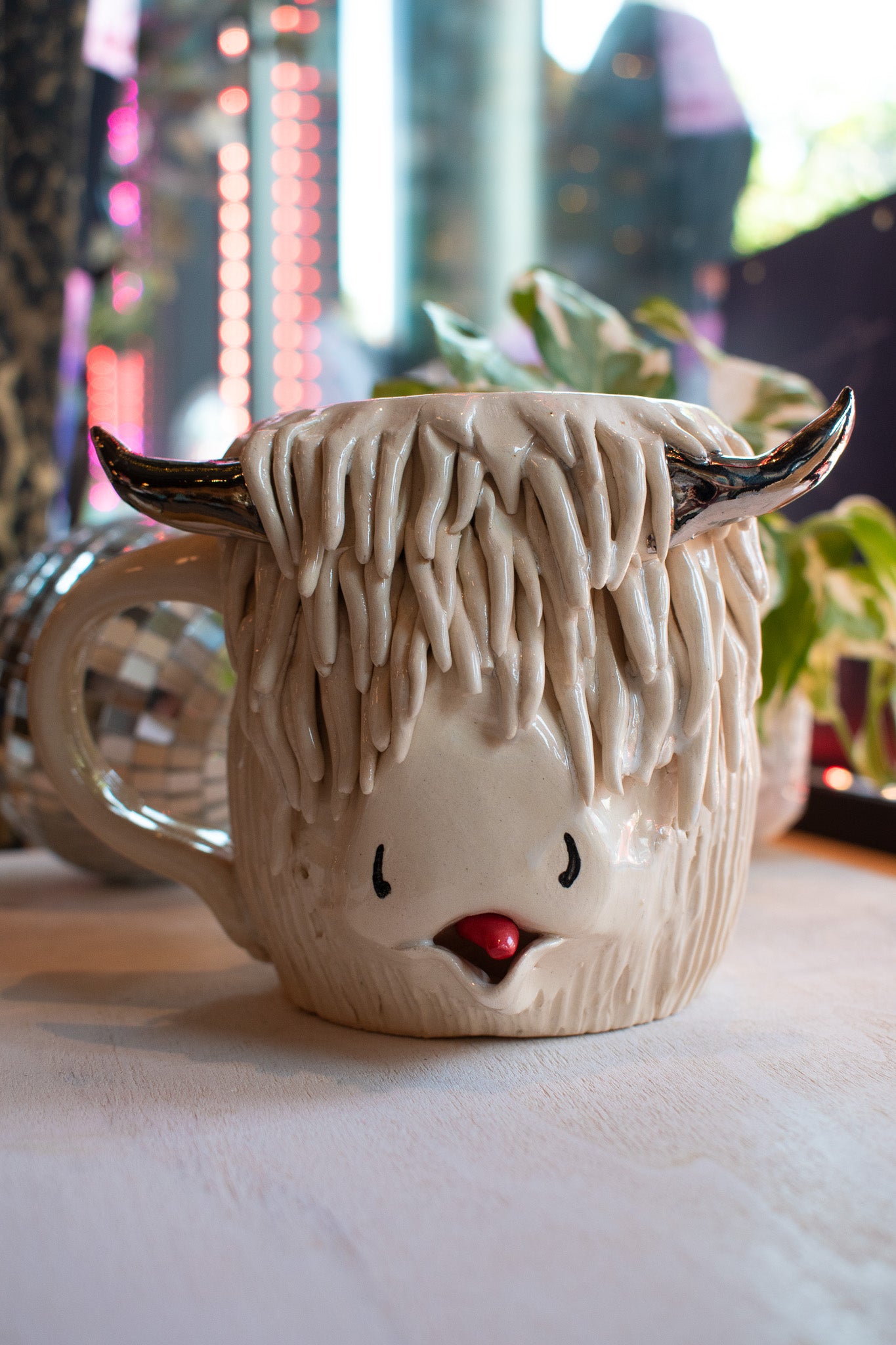 Chrome Highland Cow Mug (Grace)