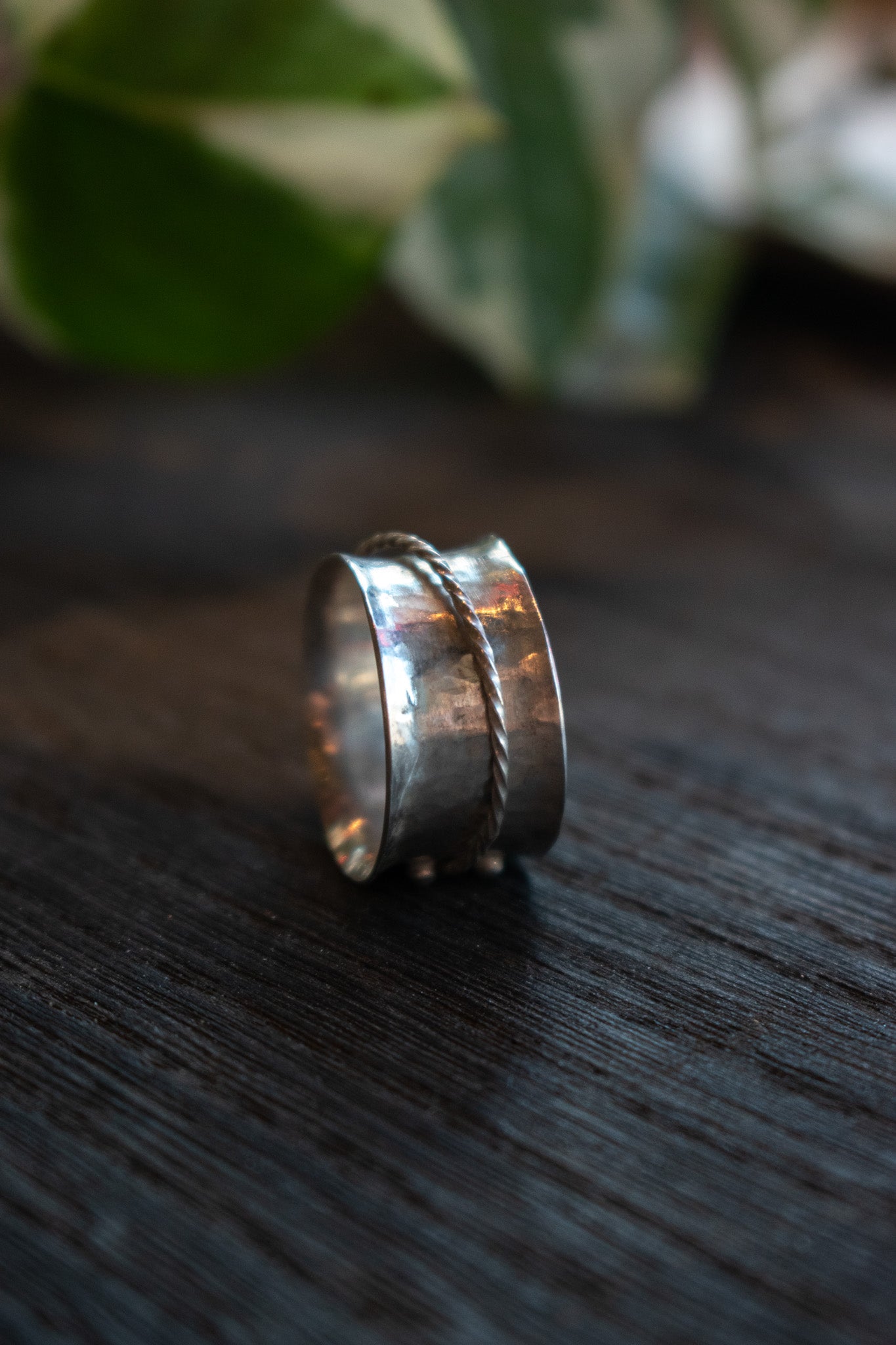 Silver Orbit Spinner Ring 002 | Size 10.5