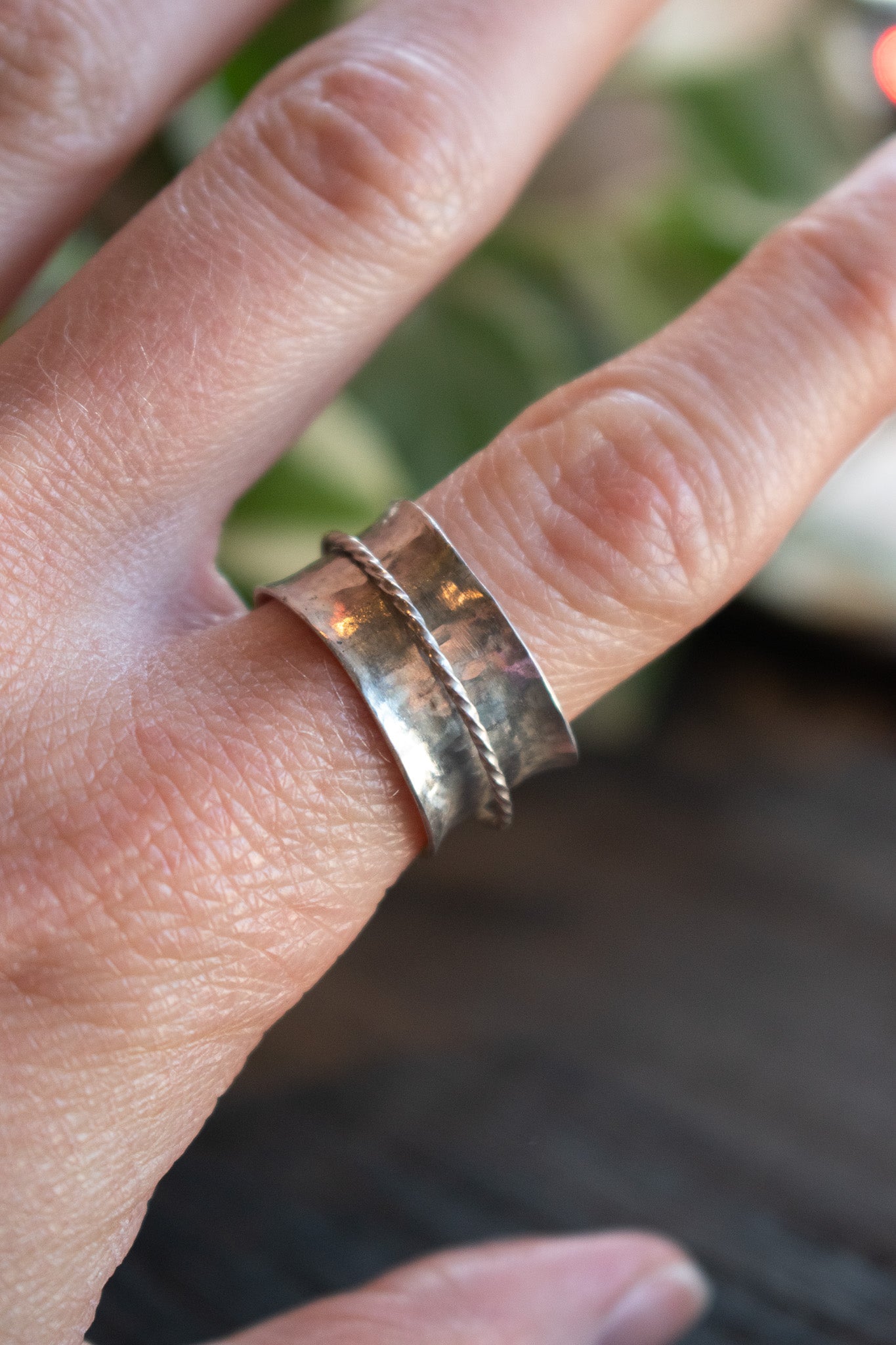 Silver Orbit Spinner Ring 002 | Size 10.5