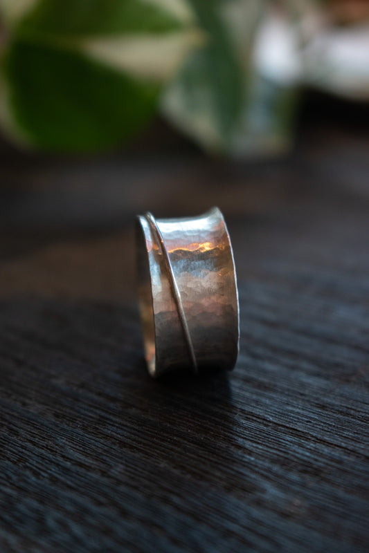 Silver Orbit Spinner Ring 001 | Size 7.5