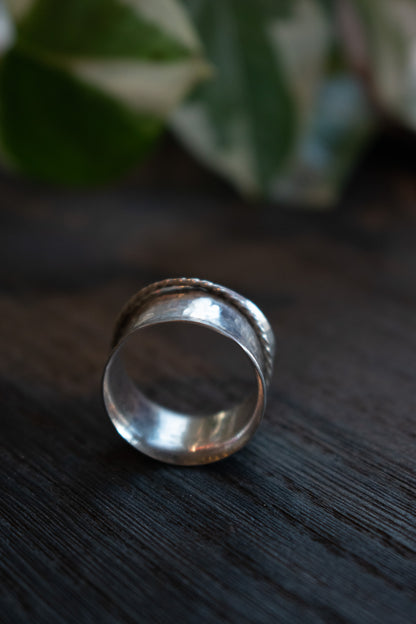 Silver Orbit Spinner Ring 002 | Size 10.5