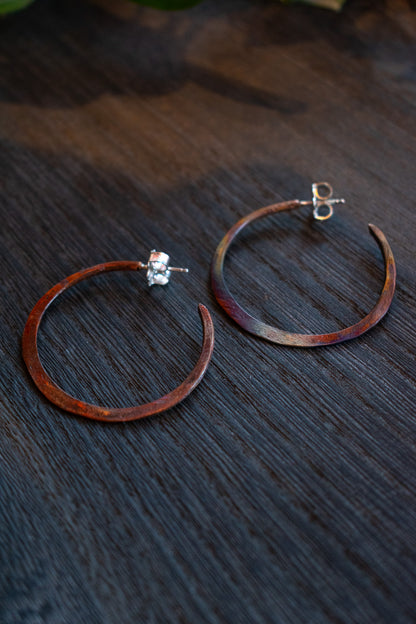 Wild Fire Copper Hoops