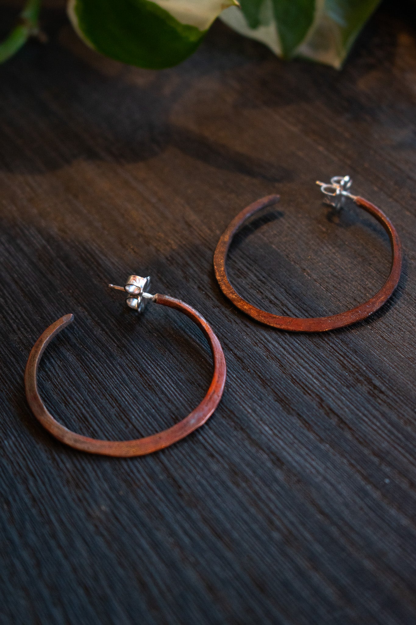 Wild Fire Copper Hoops