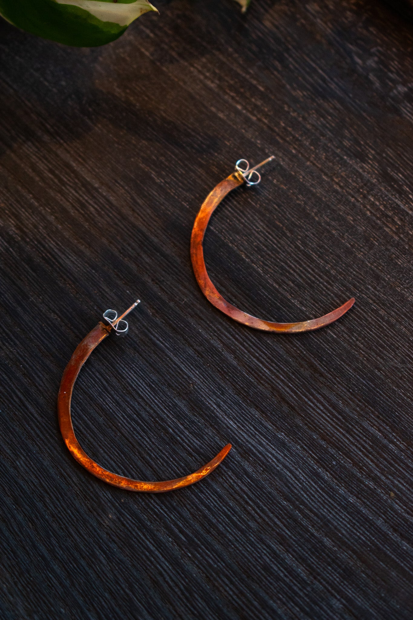 Copper Arc Earrings