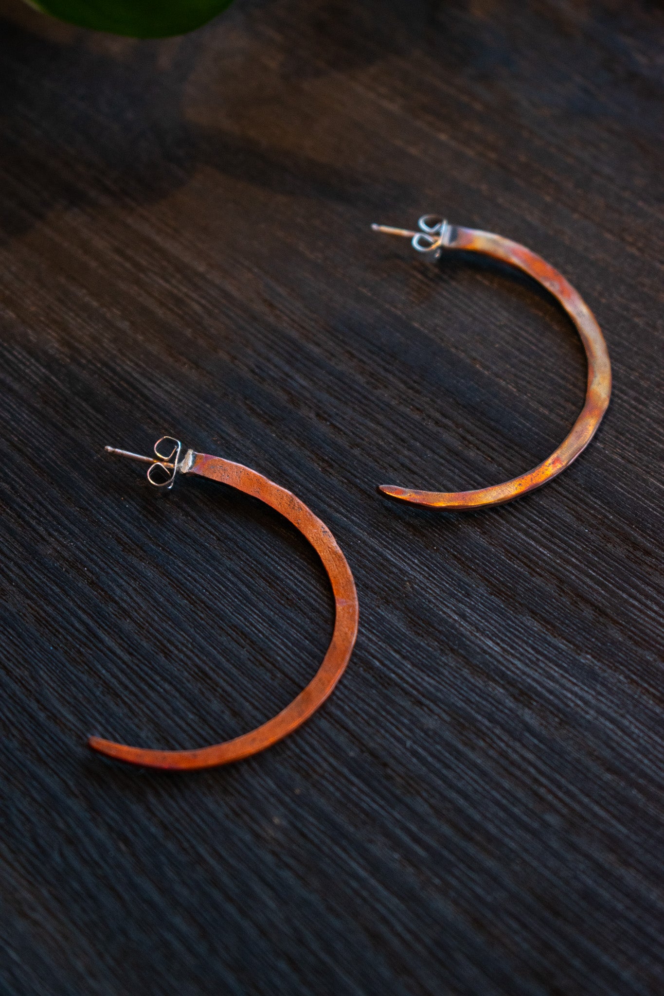 Copper Arc Earrings