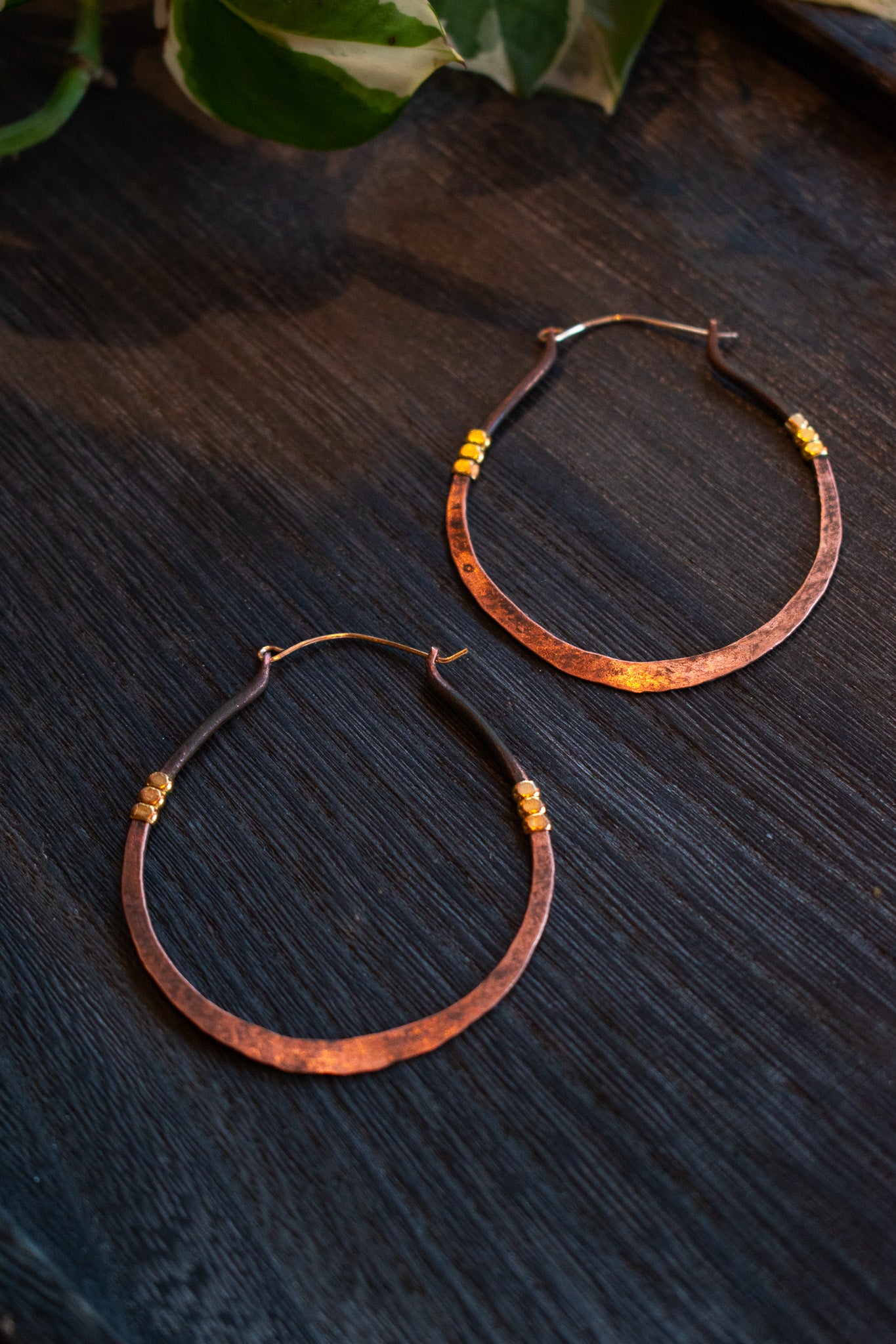 Copper Halo Hoops