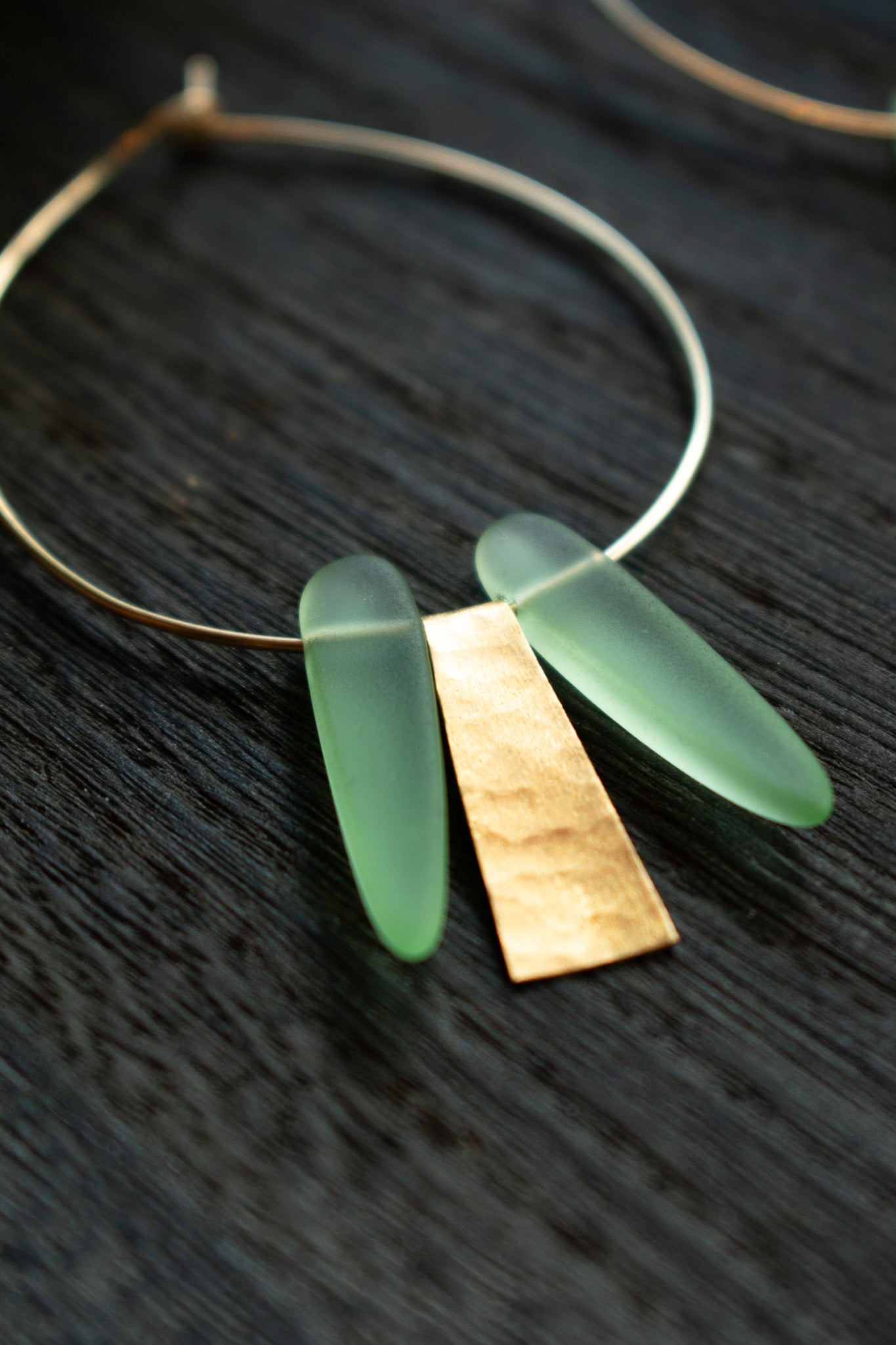 Golden Tide Earrings In Green