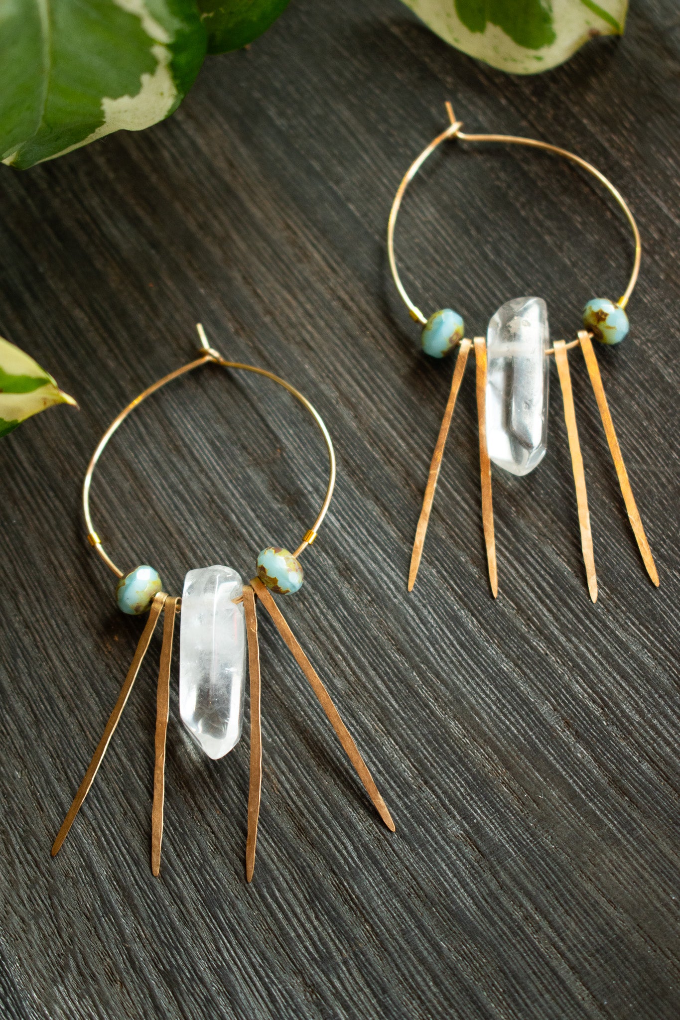 Gilded Oasis Hoops