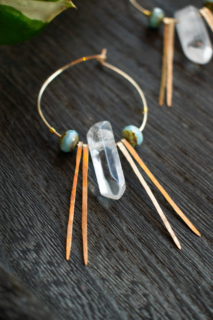 Gilded Oasis Hoops