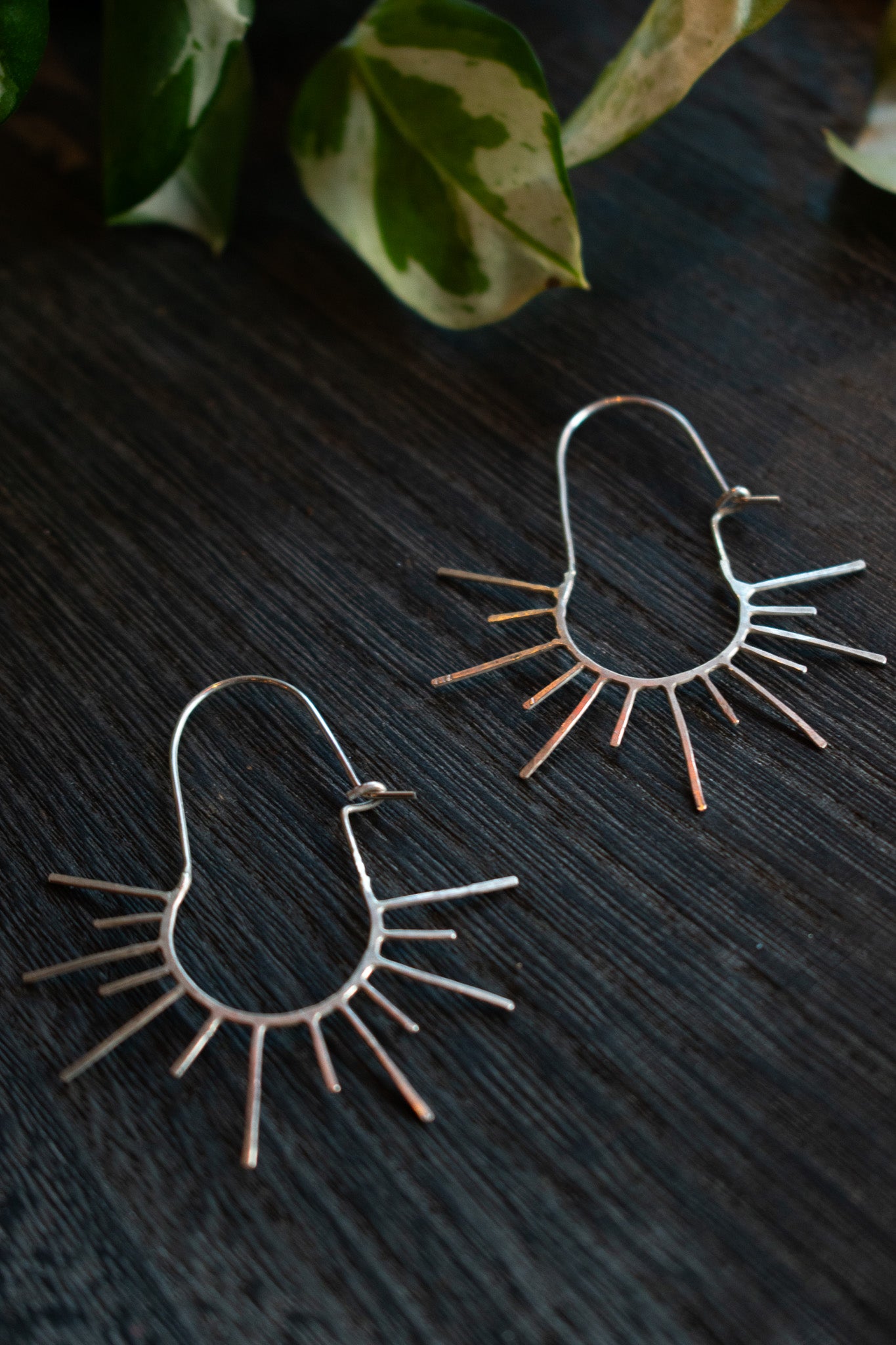 Silver Sun Earrings