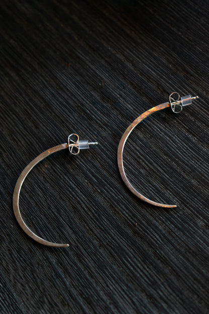 Silver Arc Earrings