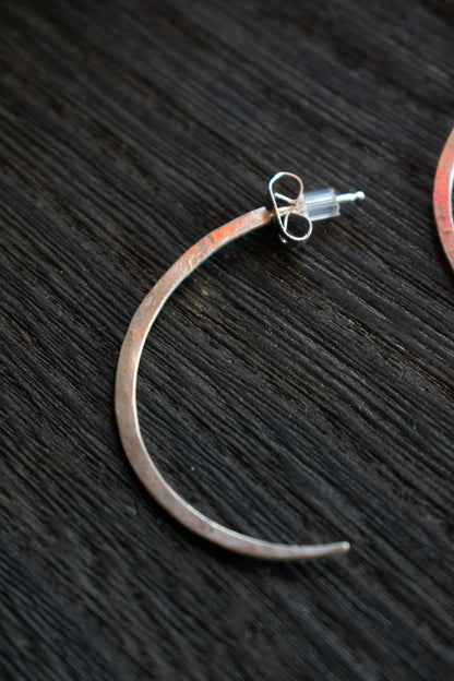 Silver Arc Earrings