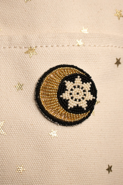 Clover Beading Moon Bag
