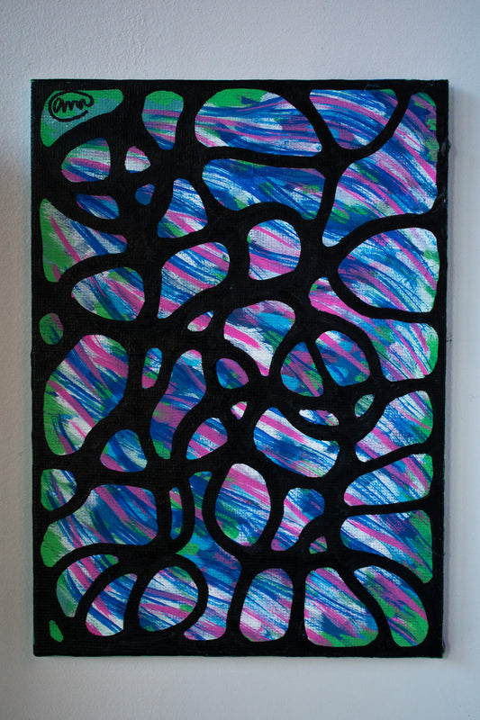 Neurographic Art Original Painting 5 x 7”