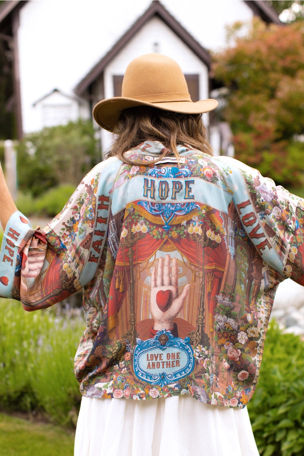 Love Language Cropped Kimono
