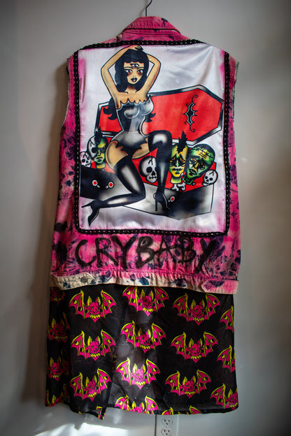 Coffin Pinup Denim Vest