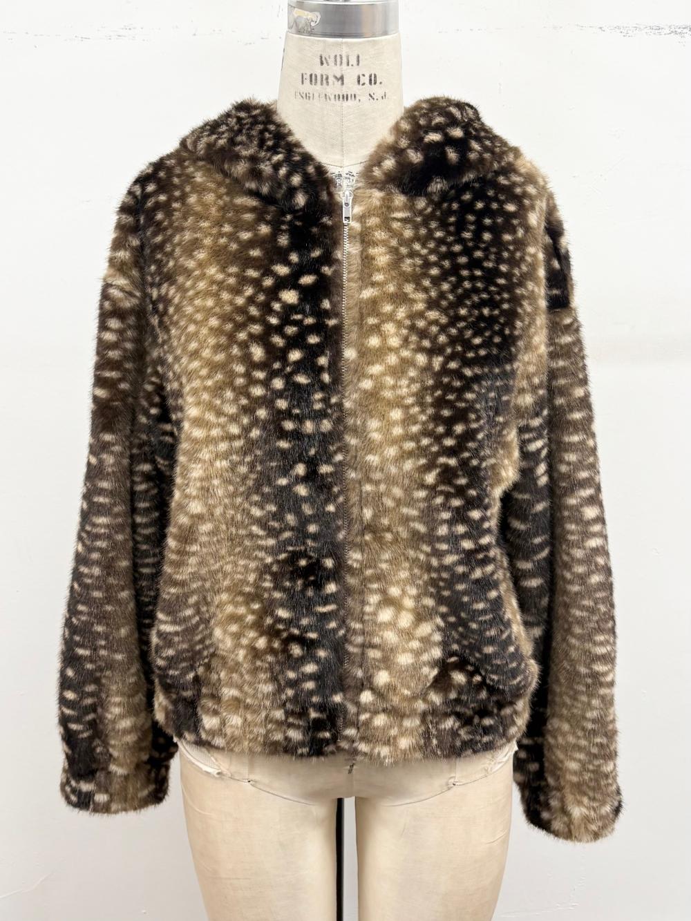 Faux Faun Hooded Jacket