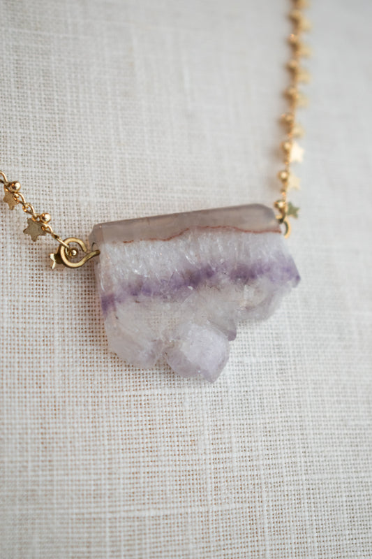 Amethyst Slice Necklace