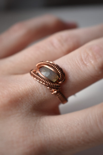 Coiled Labradorite Ring (7)