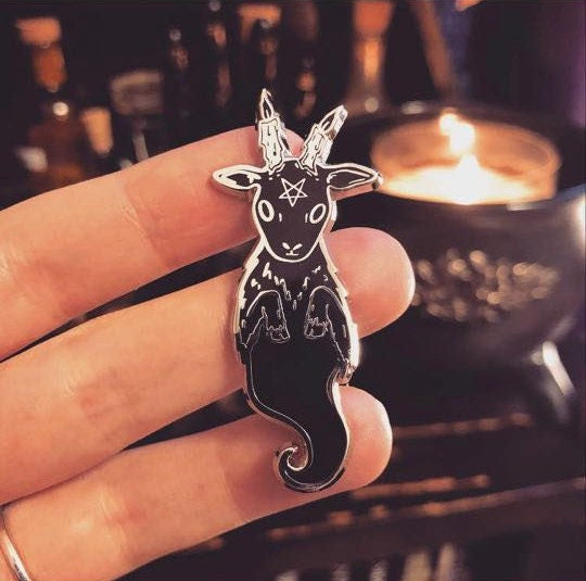 Ghost goat pin