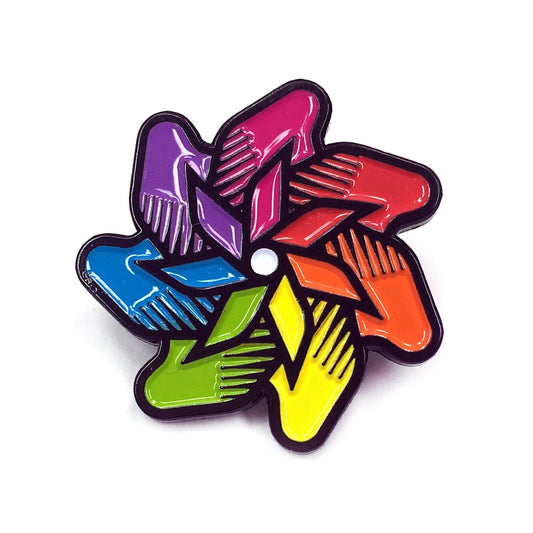 Rainbow Pinwheel Pin