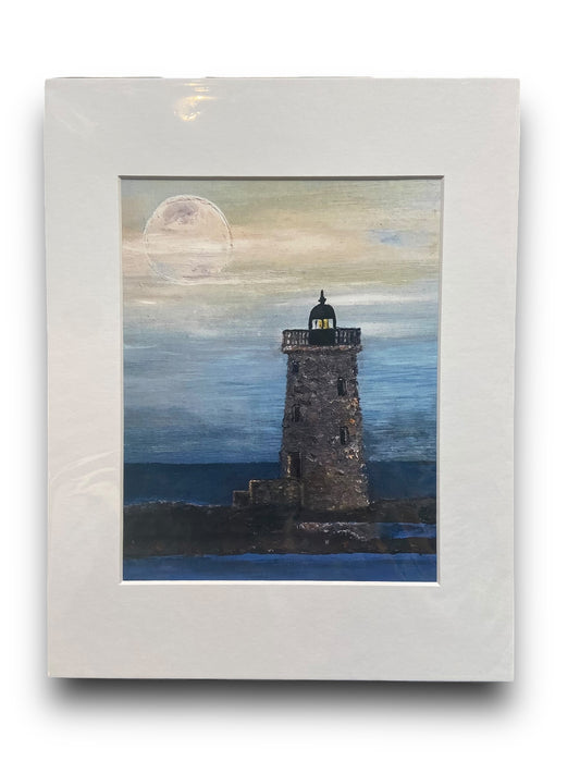 Moon Rising Over Whaleback, 8x10 Matte Print