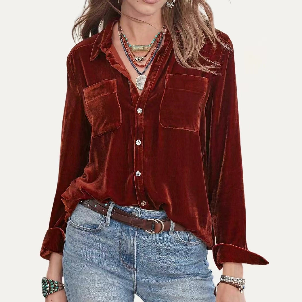 Velvet button downs