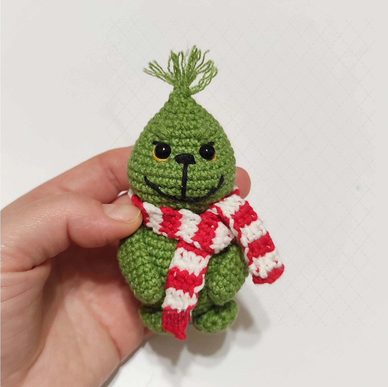 Grinch Crocheted Ornament