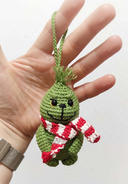 Grinch Crocheted Ornament