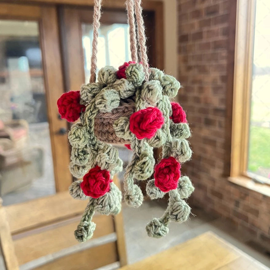 Hand Crocheted Rose Holder