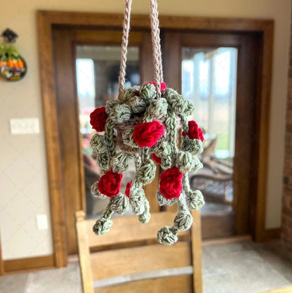 Hand Crocheted Rose Holder