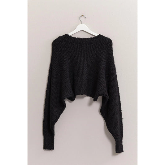 Popcorn Cropped Sweater